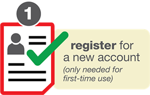 Register for an account 