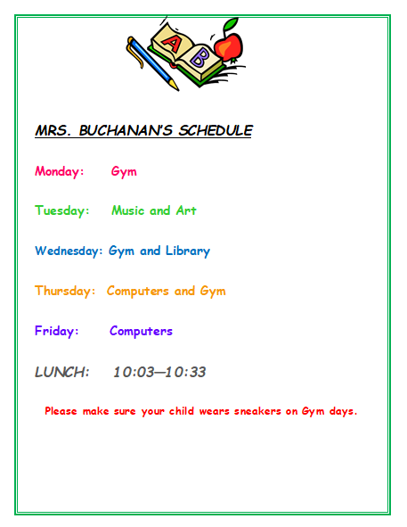 Schedule